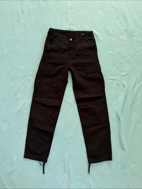 Black Cargo Pants - Classic Utility 28x32
